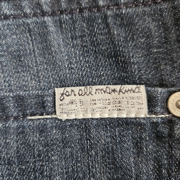 7 For All Mankind Standard Jeans Mens Size 34 (35x34) Button Fly - Picture 6 of 13